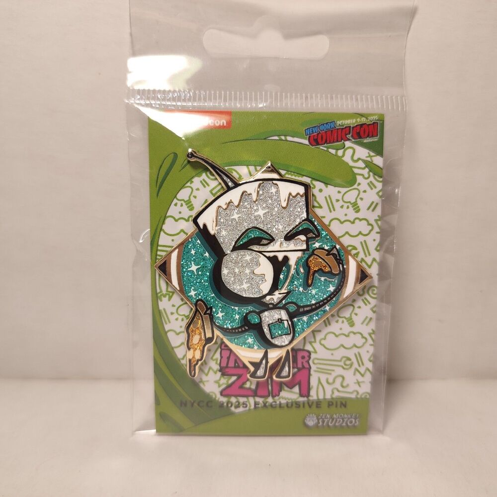Invader Zim Sparkle Series Pizza Gir Enamel Pin Official Limited Edition Badge